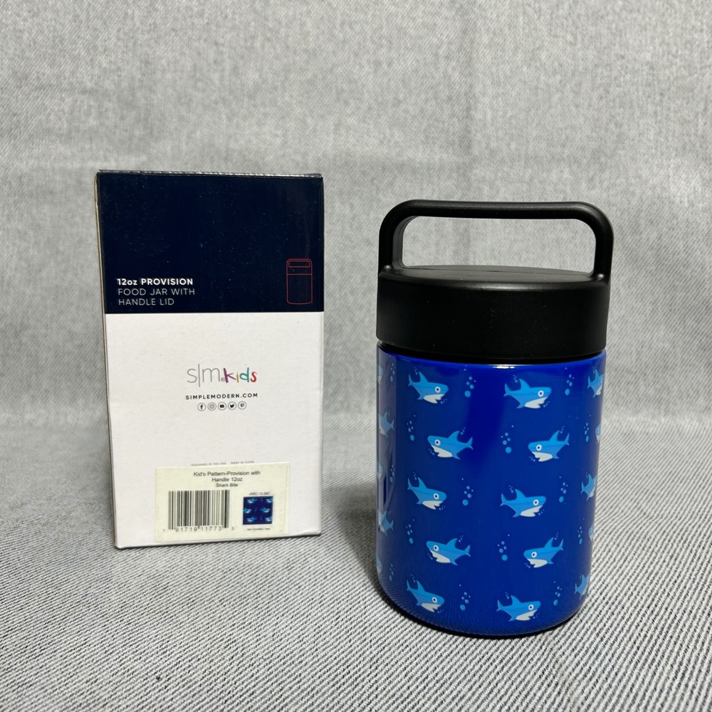 Simple Modern Kids Shark Bite Food Jar 12oz Blue Insulated Stainless Steel